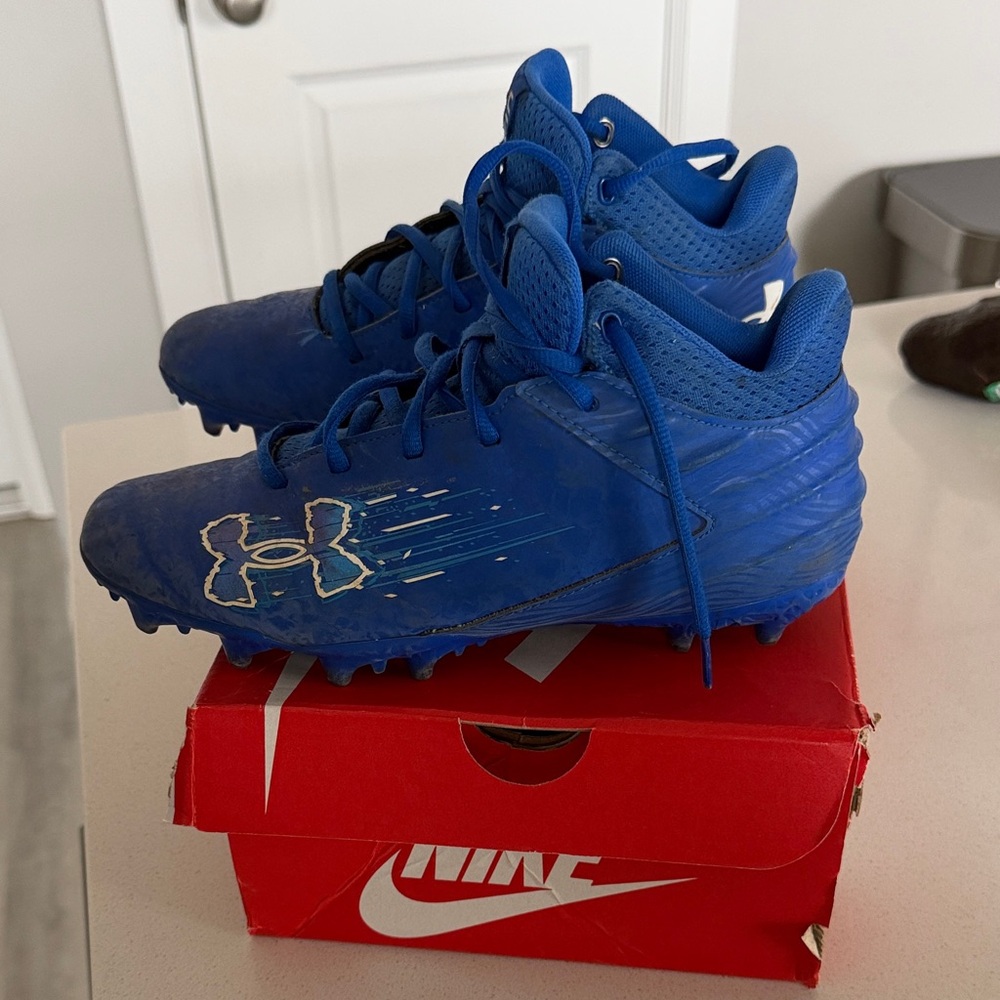 Under Armour Kids Royal Blue Sneakers football cleats